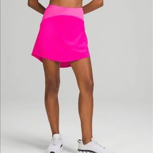 Lululemon Essential HR Run Skirt Long 10 NWT pink